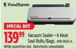 Canadian Tire Foodsaver Vacuum Sealer + 4 Heat Seal Rolls/Bags offer
