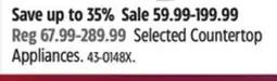 Canadian Tire Selected Countertop Appliances offer
