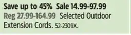 Canadian Tire Mastercraft Selected Outdoor Extension Cords offer