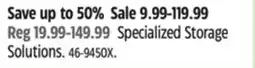 Canadian Tire Mastercraft Specialized Storage Solutions offer