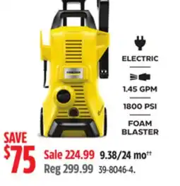 Canadian Tire KARCHER Pressure Washer offer