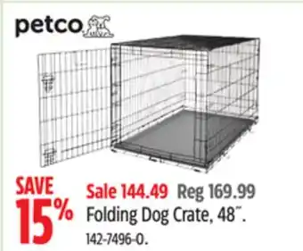 Canadian Tire Petco Folding Dog Crate, 48 offer
