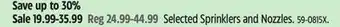 Canadian Tire Yardworks Selected Sprinklers and Nozzles offer