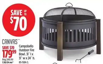 Canadian Tire Canvas Campobello Outdoor Fire Bowl offer