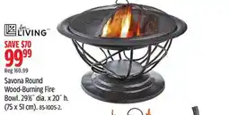 Canadian Tire For living Savona Round Wood-Burning Fire Bowl offer