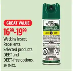 Canadian Tire Watkins Insect Repellents offer
