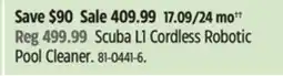 Canadian Tire Scuba L1 Cordless Robotic Pool Cleaner offer