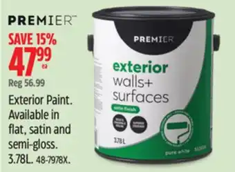 Canadian Tire Premier Exterior Paint offer