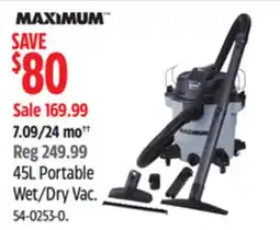 Canadian Tire Maximum 45L Portable Wet/Dry Vac offer