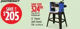 Canadian Tire Mastercraft 12˝ Planer with Stand offer