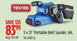 Canadian Tire Mastercraft 3 x 21˝ Portable Belt Sander offer