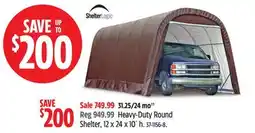 Canadian Tire Heavy-Duty Round Shelter, 12 x 24 x 10' h offer