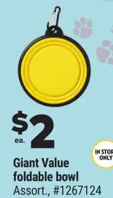 Giant Tiger Giant Value foldable bowl offer