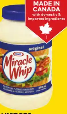 Giant Tiger Kraft Miracle Whip spread offer