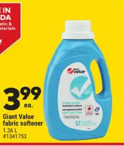 Giant Tiger Giant Value fabric softener offer