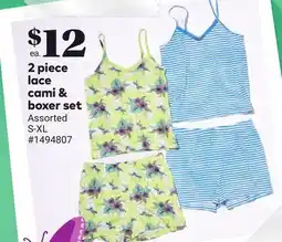 Giant Tiger 2 piece lace cami & boxer set offer