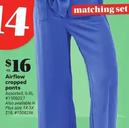 Giant Tiger Airflow cropped pants offer