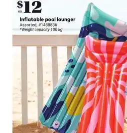 Giant Tiger Inflatable pool lounger offer