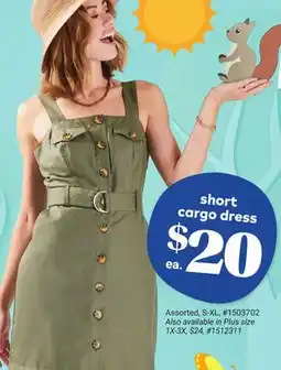 Giant Tiger short cargo dress offer