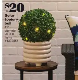 Giant Tiger Solar topiary ball offer