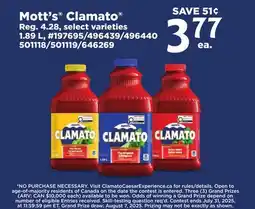 Giant Tiger Mott's Clamato offer