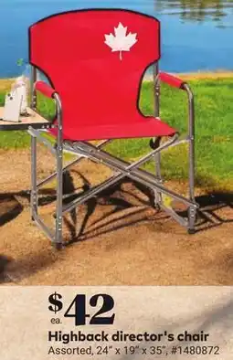 Giant Tiger Highback director's chair offer