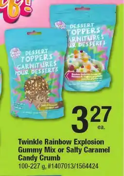Giant Tiger Twinkle Rainbow Explosion Gummy Mix or Salty Caramel Candy Crumb offer