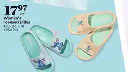 Giant Tiger Women's licensed slides offer
