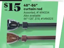 Giant Tiger 48-86 curtain rod offer