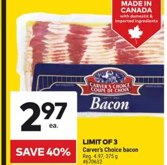 Giant Tiger Carver's Choice bacon offer