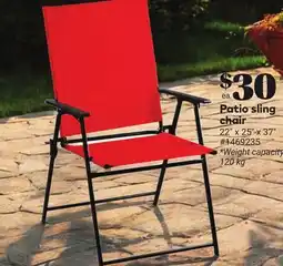 Giant Tiger Patio sling chair offer