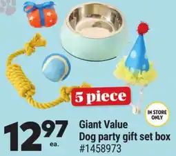 Giant Tiger Giant Value Dog party gift set box offer