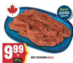 Marché Adonis BEEF SHAWARMA HALAL offer