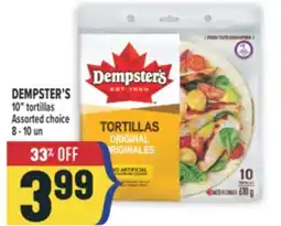 Marché Adonis DEMPSTER'S 10 tortillas offer