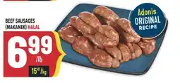 Marché Adonis BEEF SAUSAGES (MAKANEK) HALAL offer