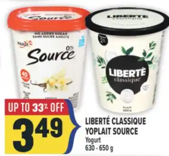 Marché Adonis LIBERTÉ CLASSIQUE, YOPLAIT SOURCE Yogurt offer