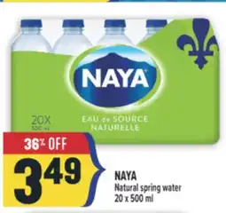 Marché Adonis NAYA Natural spring water offer