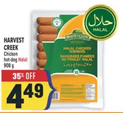 Marché Adonis HARVEST CREEK Chicken hot-dog Halal offer