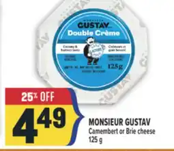Marché Adonis MONSIEUR GUSTAV Camembert or Brie cheese offer