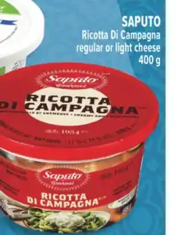 Marché Adonis SAPUTO Ricotta Di Campagna regular or light cheese offer