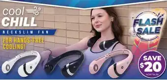 Showcase Cool Chill Foldable NeckSlim Fan With Digital Display offer