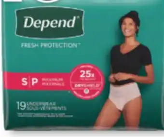 Familiprix DEPEND Selected products and sizes offer