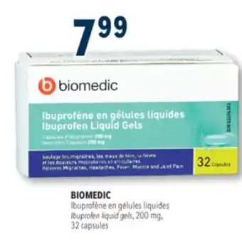 Familiprix BIOMEDIC, Ibuprofen liquid gels, 200 mg, 32 capsules offer
