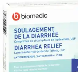 Familiprix BIOMEDIC Diarrhea relief, 2 mg, 24 caplets offer