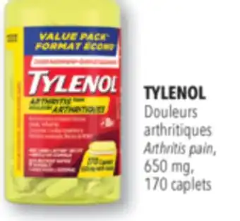 Familiprix TYLENOL Arthritis pain, 650 mg, 170 caplets offer
