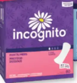 Familiprix PLAYTEX Selected tampons or INCOGNITO Selected pads or pantiliners offer