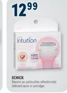 Familiprix SCHICK Selected razors or cartridges offer