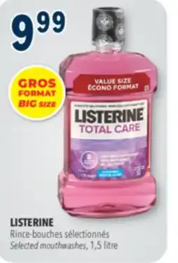 Familiprix LISTERINE Selected mouthwashes, 1,5 litre offer