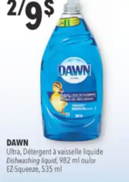 Familiprix DAWN, Ultra, Dishwashing liquid, 982 ml or EZ-Squeeze, 535 ml offer