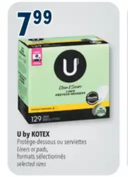 Familiprix U by KOTEX Liners or pads offer